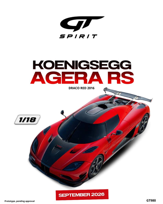 KOENIGSEGG AGERA RS DRACO ROUGE 2016 GT SPIRIT 1:18