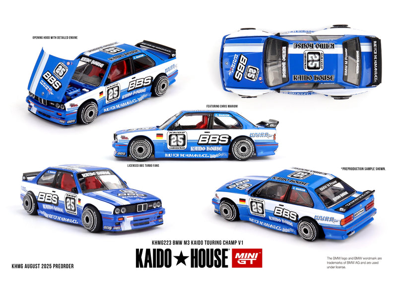 Laad de afbeelding in de Gallery-viewer, Bmw M3 (E30) KAIDO TOURING KAMPIOEN V1 1989 MINI GT 1:64
