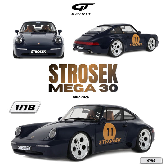 Porsche STROSEK MEGA 30 BLEU 2024 GT SPIRIT 1:18