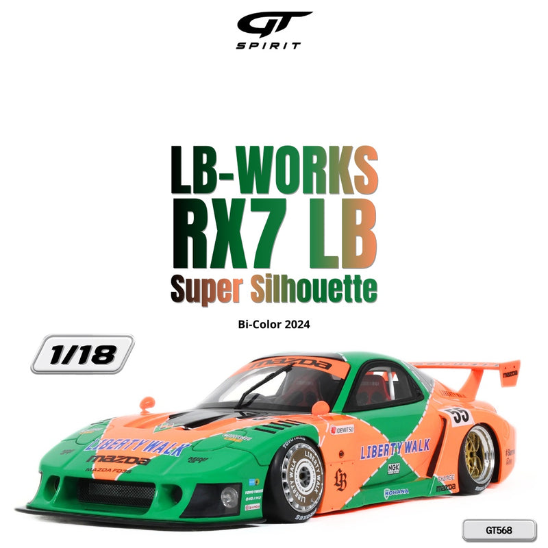Chargez l'image dans la visionneuse de la galerie, Mazda LB-WORKS RX7 LB SUPER SILHOUETTE BI-COULEUR 2024 GT SPIRIT 1:18
