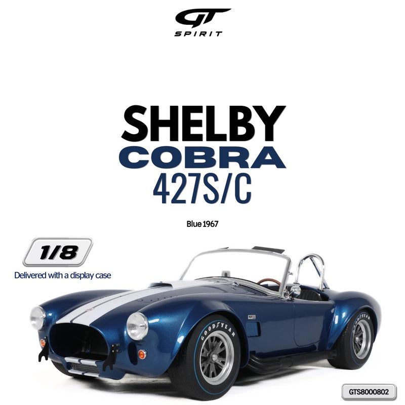 Chargez l'image dans la visionneuse de la galerie, Ford SHELBY COBRA 427S/C BLEU 1967 GT SPIRIT 1:8
