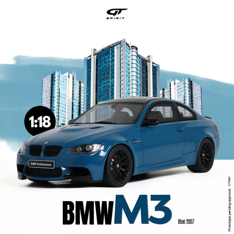 Load image into Gallery viewer, Bmw M3 E92 BLUE 2007 GT SPIRIT 1:18
