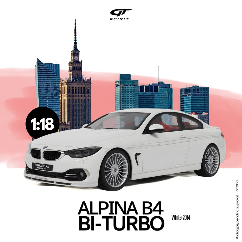 Load image into Gallery viewer, Bmw ALPINA B4 BI-TURBO WHITE 2014 GT SPIRIT 1:18
