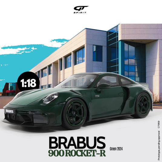 Porsche BRABUS 900 ROCKET-R GREEN 2024 GT SPIRIT 1:18