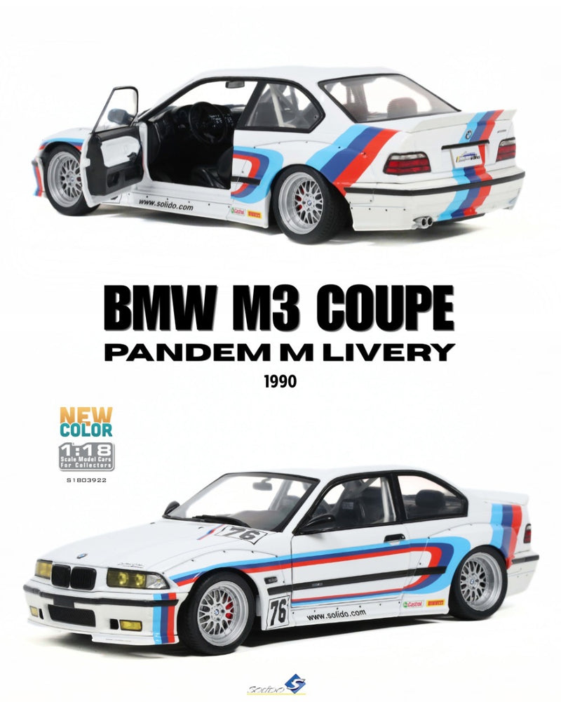 Chargez l'image dans la visionneuse de la galerie, BMW M3 COUPE PANDEM M LIVERY 1990 SOLIDO 1:18
