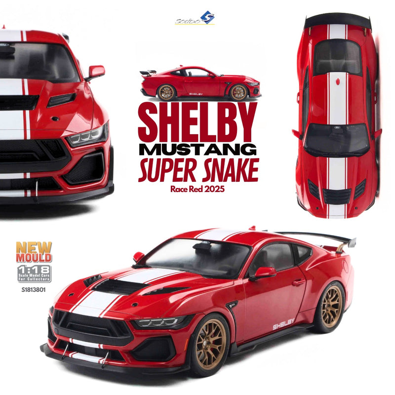 Load image into Gallery viewer, Ford SHELBY MUSTANG SUPER SNAKE RACE RED 2025 SOLIDO 1:18
