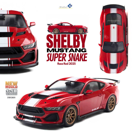 Ford SHELBY MUSTANG SUPER SNAKE RACE ROUGE 2025 SOLIDO 1:18