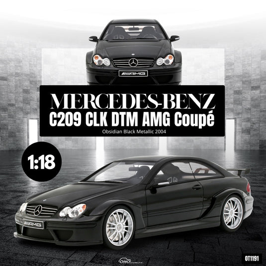 Mercedes-Benz C209 CLK DTM AMG COUPE NOIR OBSIDIEN MÉTALLISÉ 2004 OTTOmobile 1:18