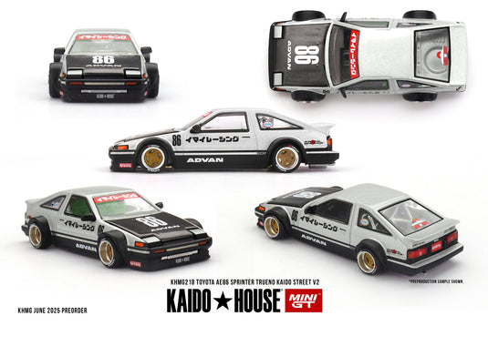 Toyota AE86 SPRINTER TRUENO KAIDO STREET V2 1983 MINI GT 1:64