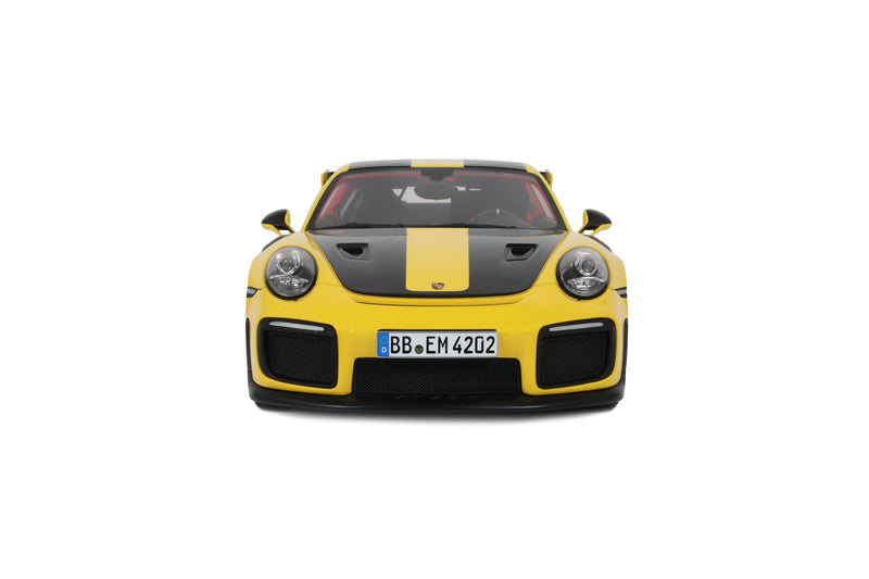 Laad de afbeelding in de Gallery-viewer, PORSCHE 911 [992.1] GTS2 RS NÜRBURGRING RONDE RECORD GEEL 2017 GT SPIRIT 1:18
