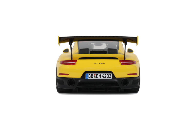 Laad de afbeelding in de Gallery-viewer, PORSCHE 911 [992.1] GTS2 RS NÜRBURGRING RONDE RECORD GEEL 2017 GT SPIRIT 1:18
