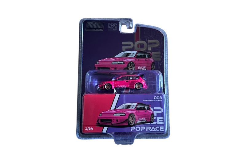Chargez l'image dans la visionneuse de la galerie, HONDA PANDEM CIVIC EG6 ROSE POP RACE 1:64
