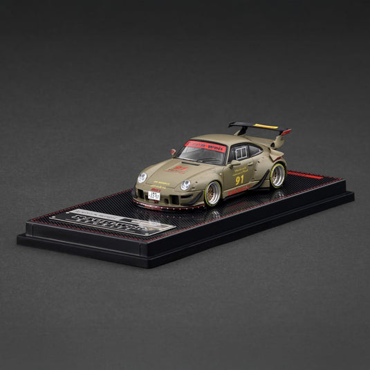 PORSCHE RWB 993 MAT GROEN IGNITION MODEL 1:64