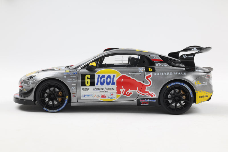 Chargez l&#39;image dans la visionneuse de la galerie, Renault ALPINE A110 RGT+ GRIS #6 S.LOEB / L.GODEY RALLYE DU MONT BLANC 2024 SOLIDO 1:18

