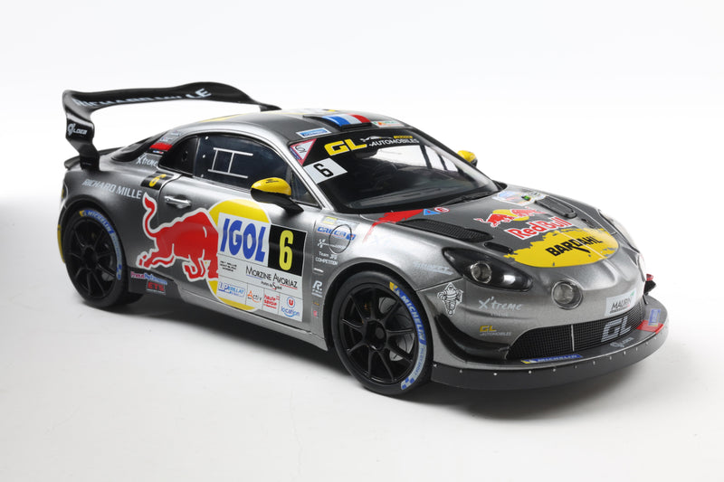 Chargez l&#39;image dans la visionneuse de la galerie, Renault ALPINE A110 RGT+ GRIS #6 S.LOEB / L.GODEY RALLYE DU MONT BLANC 2024 SOLIDO 1:18
