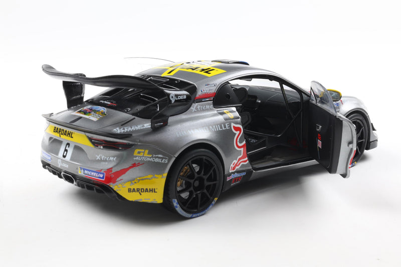 Chargez l&#39;image dans la visionneuse de la galerie, Renault ALPINE A110 RGT+ GRIS #6 S.LOEB / L.GODEY RALLYE DU MONT BLANC 2024 SOLIDO 1:18
