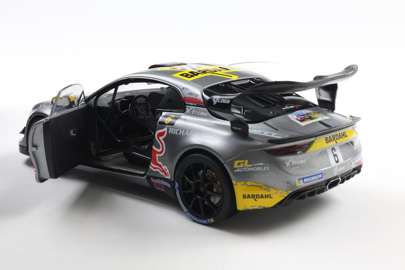 Chargez l&#39;image dans la visionneuse de la galerie, Renault ALPINE A110 RGT+ GRIS #6 S.LOEB / L.GODEY RALLYE DU MONT BLANC 2024 SOLIDO 1:18
