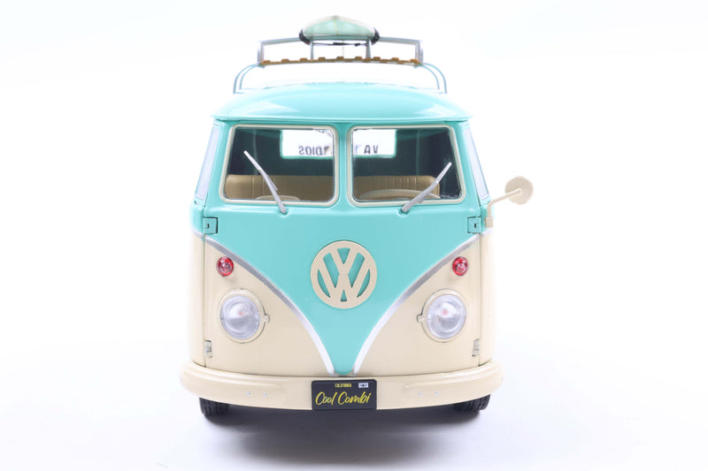 Chargez l&#39;image dans la visionneuse de la galerie, Volkswagen COOL COMBI VERT MENTHE &amp; BLANC 2024 SOLIDO 1:18
