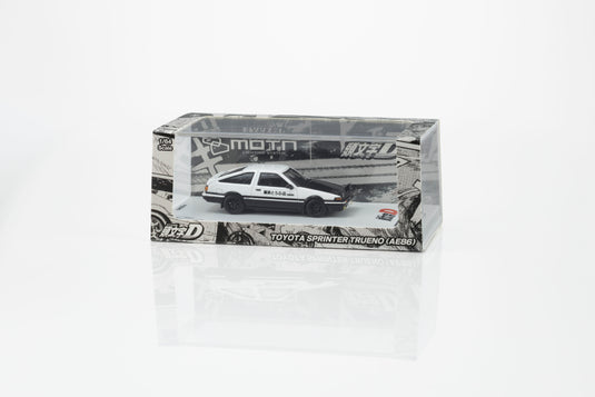 TOYOTA SPRINTER INITIAL D MET LED 1995  + MOTN LED-VOETSYSTEEM ZWART 2025 KYOSHO 1:64