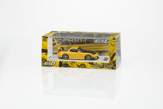 MAZDA RX7 (FD) INITIAL D AVEC LED 1995  + SYSTÈME DE SOCLE LED MOTN NOIR 2025 KYOSHO 1:64