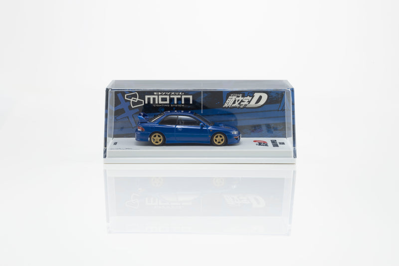Load image into Gallery viewer, SUBARU IMPREZA WRX STI INITIAL D WITH LED 1995 + MOTN LED BASE SYSTEM BLACK 2025 KYOSHO 1:64
