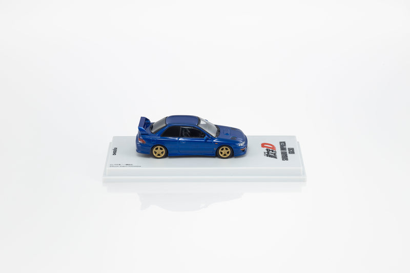 Load image into Gallery viewer, SUBARU IMPREZA WRX STI INITIAL D WITH LED 1995 + MOTN LED BASE SYSTEM BLACK 2025 KYOSHO 1:64

