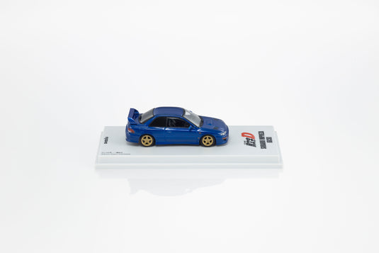 SUBARU IMPREZA WRX STI INITIAL D WITH LED 1995 + MOTN LED BASE SYSTEM BLACK 2025 KYOSHO 1:64