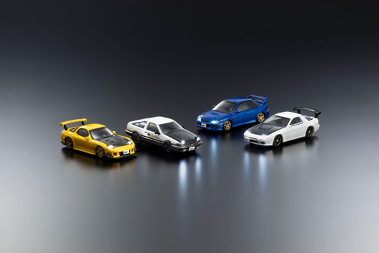 TOYOTA SPRINTER INITIAL D MET LED 1995  + MOTN LED-VOETSYSTEEM ZWART 2025 KYOSHO 1:64