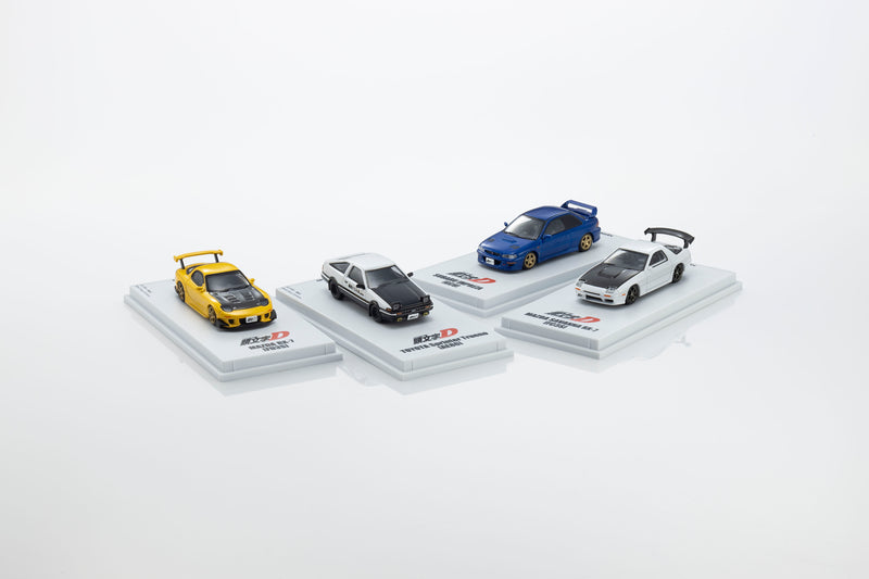 Laad de afbeelding in de Gallery-viewer, TOYOTA SPRINTER INITIAL D MET LED 1995  + MOTN LED-VOETSYSTEEM ZWART 2025 KYOSHO 1:64
