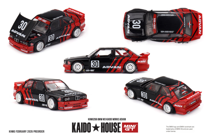 Chargez l'image dans la visionneuse de la galerie, Bmw M3 (E30) KAIDO WORKS ADVAN 2025 MINI GT 1:64

