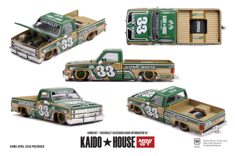Chargez l'image dans la visionneuse de la galerie, CHEVROLET SILVERADO KAIDO INTIMIDATOR V2 1980 MINI GT 1:64
