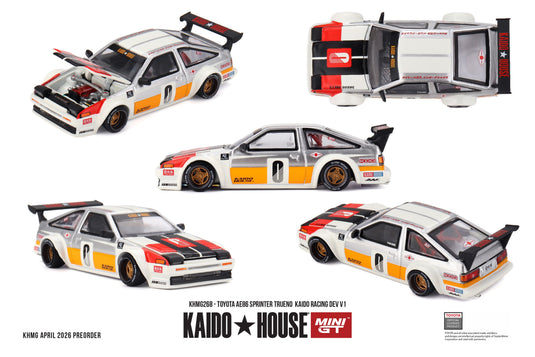 TOYOTA AE86 SPRINTER TRUENO KAIDO RACING DEV V1 1983 MINI GT 1:64
