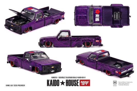 CHEVROLET SILVERADO DUALLY KAIDO KOI V1 1980 MINI GT 1:64