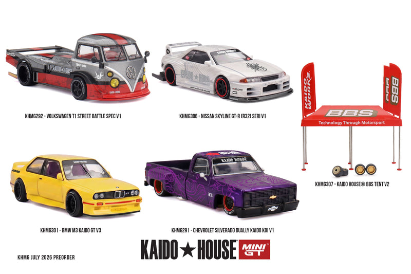 Chargez l'image dans la visionneuse de la galerie, CHEVROLET SILVERADO DUALLY KAIDO KOI V1 1980 MINI GT 1:64
