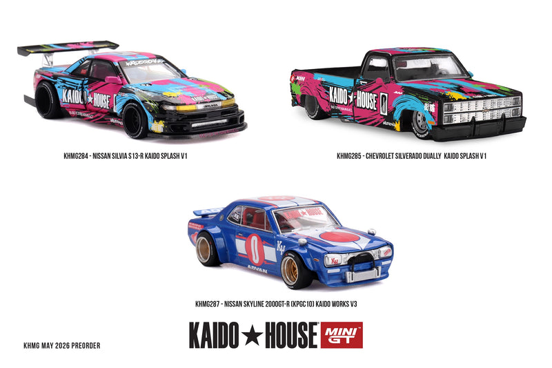 Laad de afbeelding in de Gallery-viewer, NISSAN SKYLINE GT-R (KPGC10) KAIDO WORKS V3 1969 MINI GT 1:64
