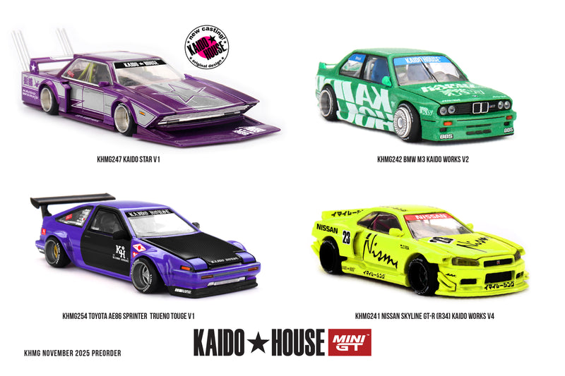 Load image into Gallery viewer, Nissan SKYLINE GTR (R34) KAIDO WORKS V4 1999 MINI GT 1:64
