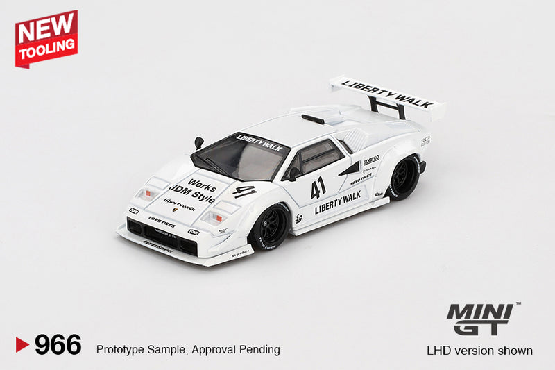 Load image into Gallery viewer, Lamborghini COUNTACH LB- WORKS WHITE TOKYO AUTO SALON 2024 (LHD) MINI GT 1:64
