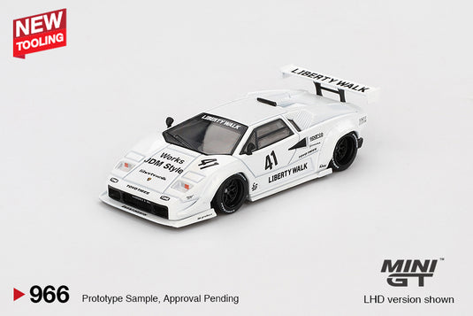 Lamborghini COUNTACH LB- WORKS WHITE TOKYO AUTO SALON 2024 (LHD) MINI GT 1:64
