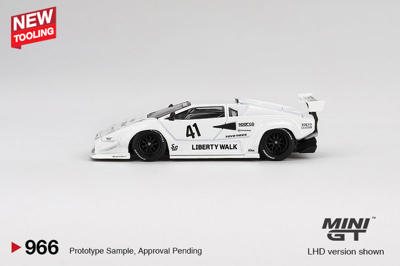 Load image into Gallery viewer, Lamborghini COUNTACH LB- WORKS WHITE TOKYO AUTO SALON 2024 (LHD) MINI GT 1:64
