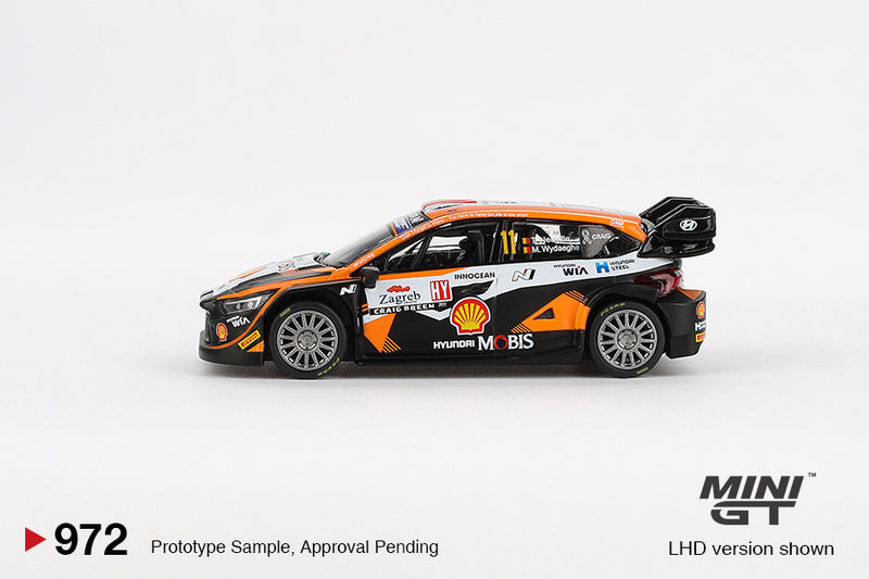 Laad de afbeelding in de Gallery-viewer, Hyundai I20 N RALLY 1 #11 RALLY KROATIË 2023 (LHD) MINI GT 1:64
