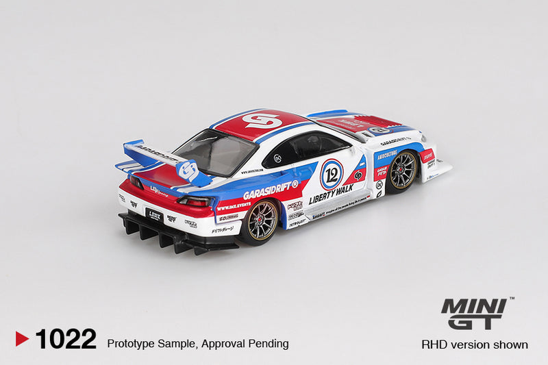 Load image into Gallery viewer, Nissan SILVIA S15 LB-SUPER SILHOUETTE GARASIDRIFT X LBWK 2025 MINI GT 1:64
