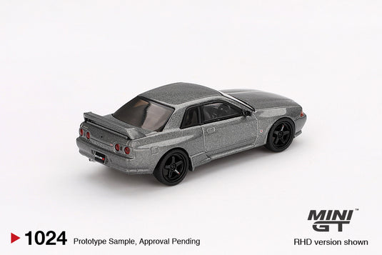 Nissan SKYLINE GT-R (NISMO BNR32 CRS VERSION) DONKER METAALGRIJS 1992 (RHD) MINI GT 1:64