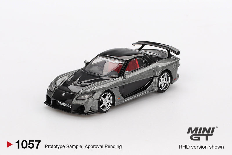 Chargez l&#39;image dans la visionneuse de la galerie, Mazda RX7 (FD3S) VEILSIDE FORTUNE GRIS 2011 (LHD) MINI GT 1:64
