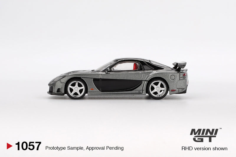 Chargez l&#39;image dans la visionneuse de la galerie, Mazda RX7 (FD3S) VEILSIDE FORTUNE GRIS 2011 (LHD) MINI GT 1:64
