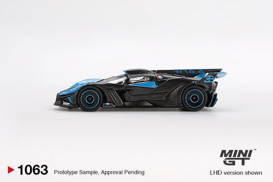 Bugatti BOLIDE PRÉSENTATION NOIR ET BLEU 2024 (LHD) MINI GT 1:64
