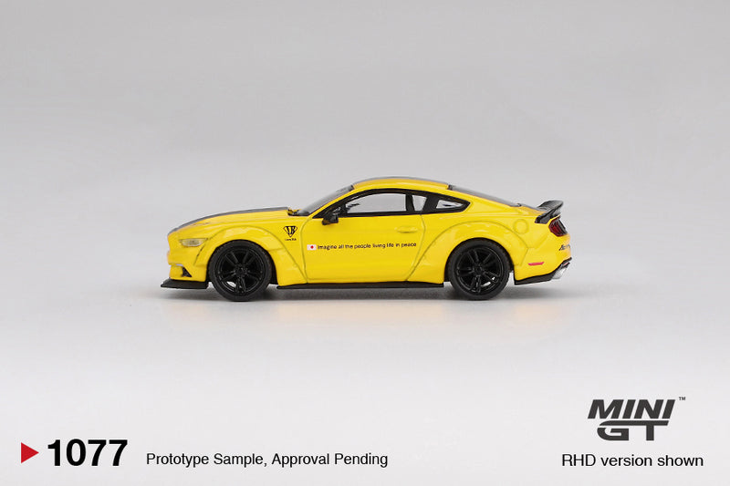 Chargez l&#39;image dans la visionneuse de la galerie, Ford MUSTANG LB-WORKS TRIPLE JAUNE 2015 MINI GT 1:64
