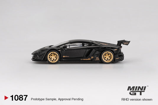 Lamborghini AVENTADOR LB- WORKS LIMITED EDITION MAT ZWART 2025 MINI GT 1:64