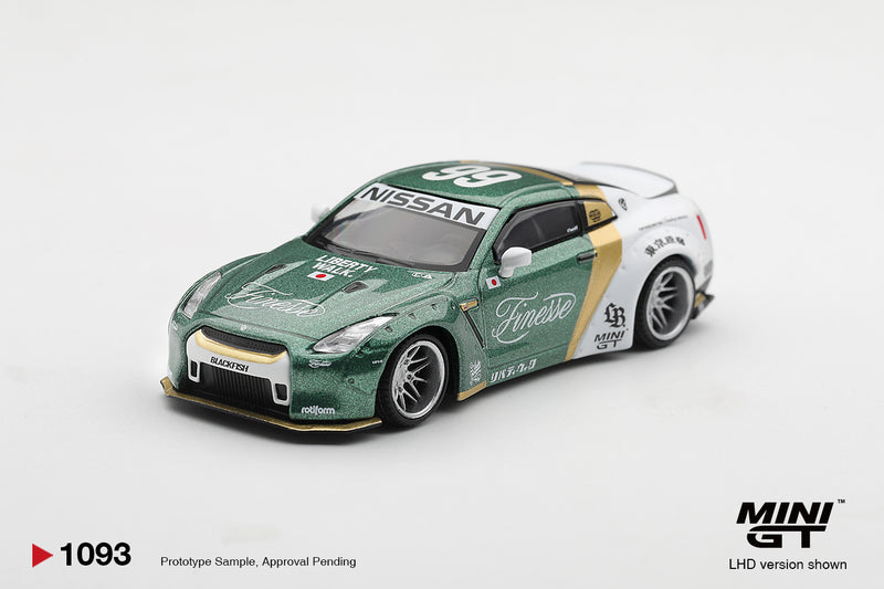 Laad de afbeelding in de Gallery-viewer, NISSAN GT-R R35 LB WORKS TYPE 1 WITH CUSTOM DUCKTAIL AUTO FINESSE 2025 MINI GT 1:64
