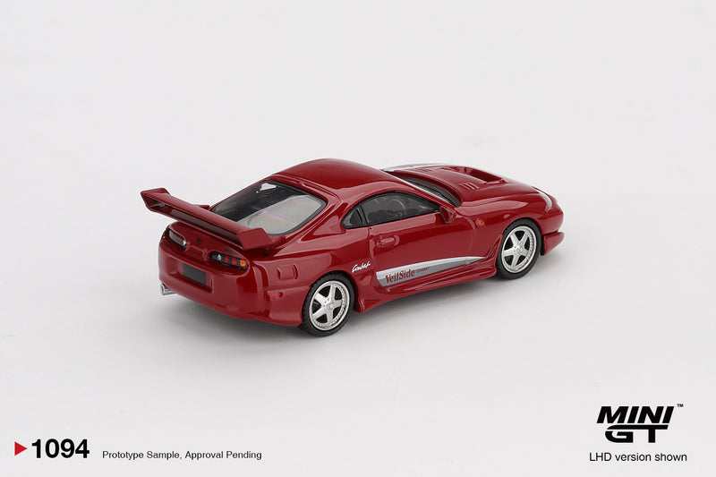 Chargez l&#39;image dans la visionneuse de la galerie, Toyota SUPRA MK4 (A80) VEILSIDE COMBAT V-I ROUGE 1994 (LHD) MINI GT 1:64
