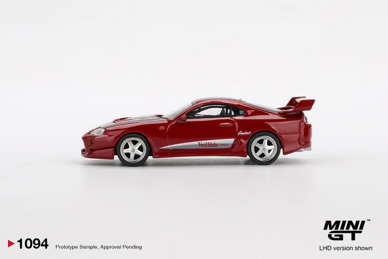 Chargez l&#39;image dans la visionneuse de la galerie, Toyota SUPRA MK4 (A80) VEILSIDE COMBAT V-I ROUGE 1994 (LHD) MINI GT 1:64
